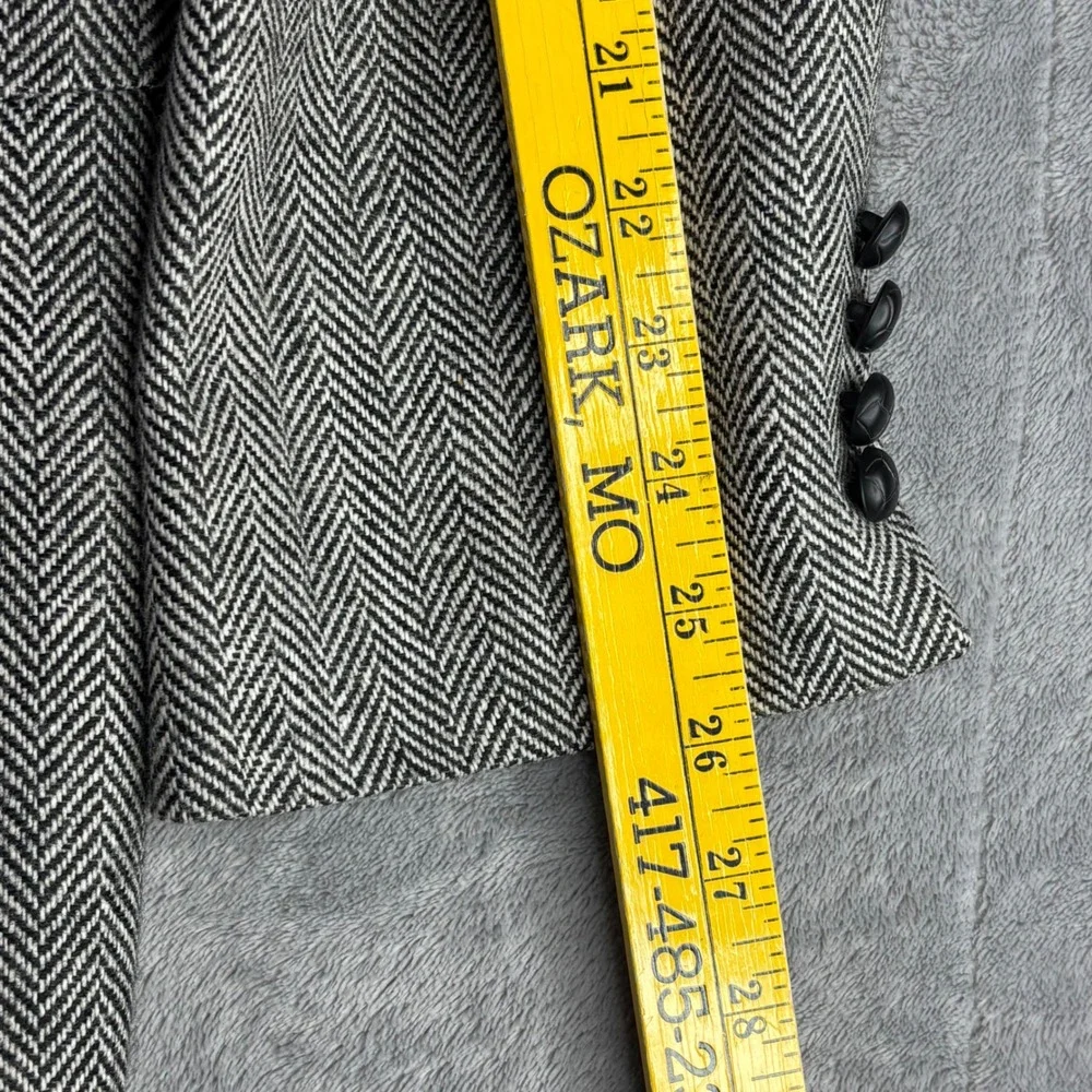 Joe Namath Signature Collection Blazer Mens 42L Gray Herringbone Sport Coat